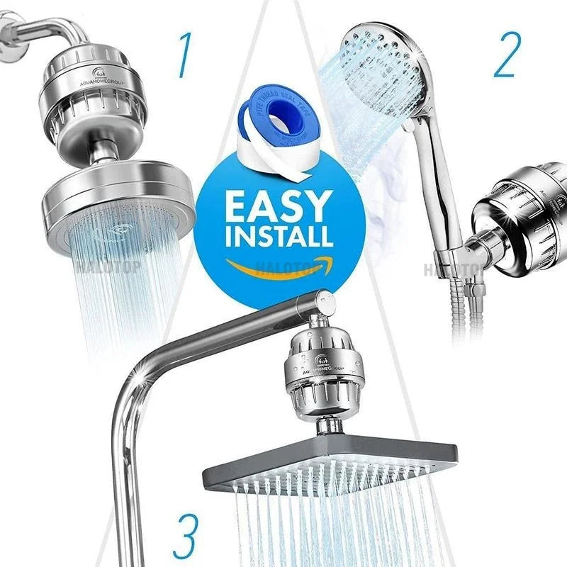 15 Stage In-Line Shower Water Filter(4mo)