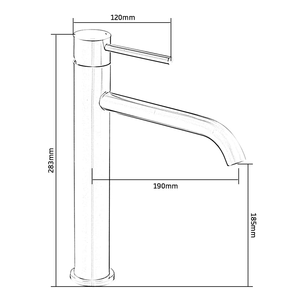 Niore Curve – Matte Black Single Hole Bathroom Faucet