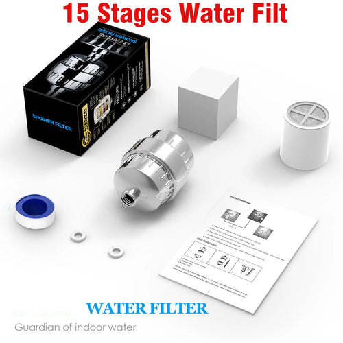 20 Stages High Output Shower Water Filter to Remove Chlorine Fluoride