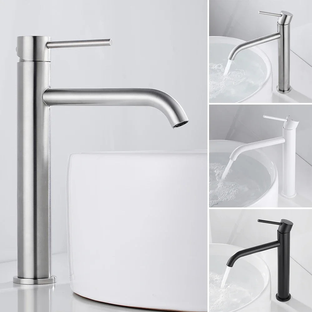 Niore Curve – Matte Black Single Hole Bathroom Faucet