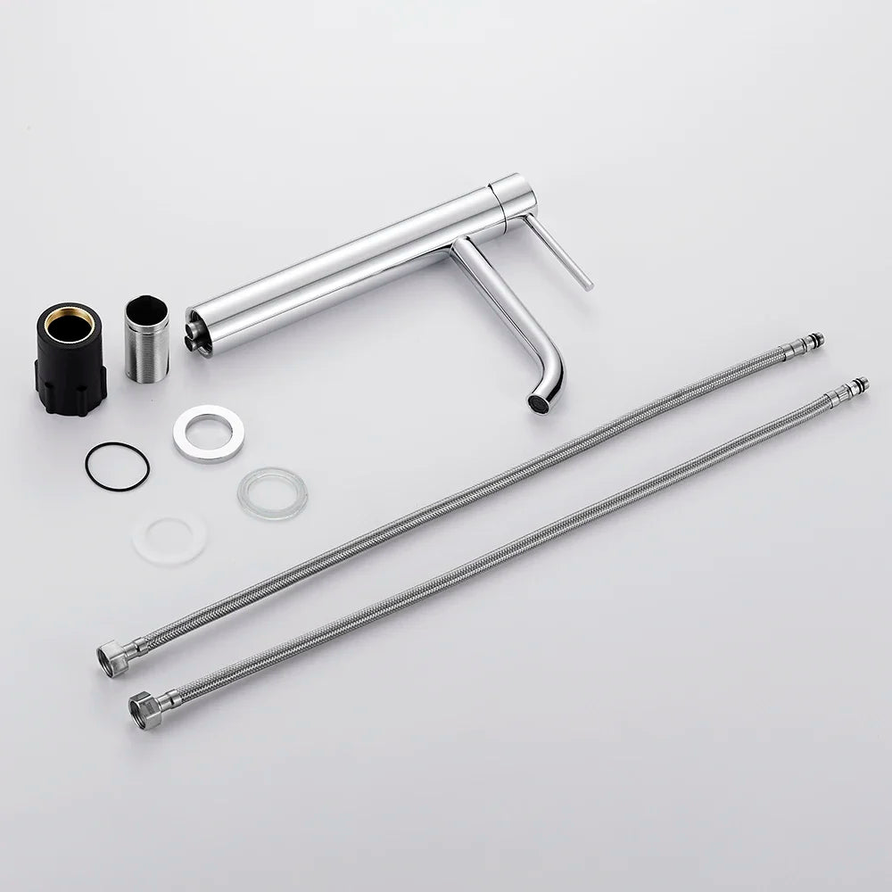 Niore Curve – Matte Black Single Hole Bathroom Faucet