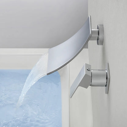 SKOWLL | Wall Mount Waterfall Bathtub Faucet (Valve Included)