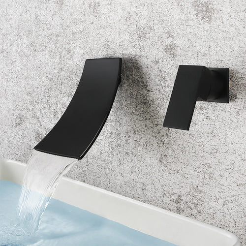 SKOWLL | Wall Mount Waterfall Bathtub Faucet (Valve Included)