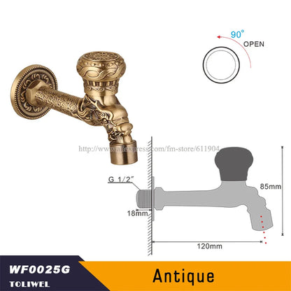 Outdoor Wall Mounted Antique Brass