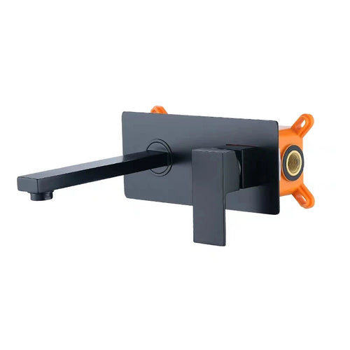 BAKALA | Wall Mounted Matte Black Sink Tap (Valve Included)