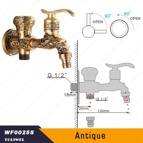 Outdoor Wall Mounted Antique Brass