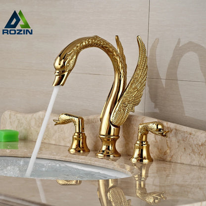 Luxury Soild Golden Finish Bathroom Faucet