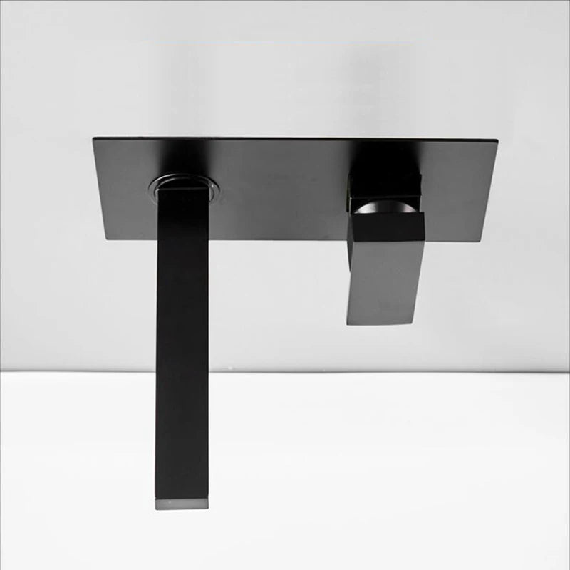 BAKALA | Wall Mounted Matte Black Sink Tap (Valve Included)