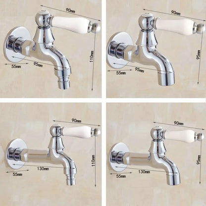 Chrome Ceramic handle Wall Mounted Garden Washing Machine Water Tap