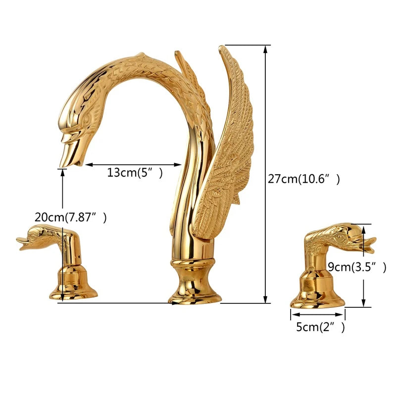 Luxury Soild Golden Finish Bathroom Faucet