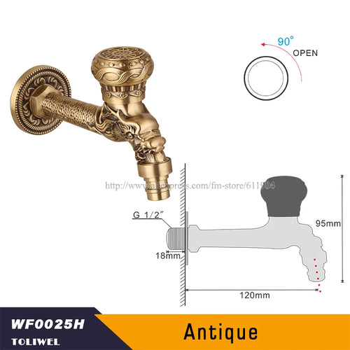 Outdoor Wall Mounted Antique Brass