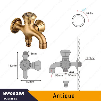 Outdoor Wall Mounted Antique Brass