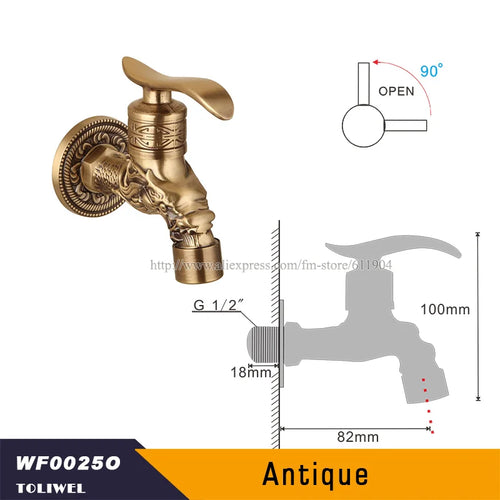 Outdoor Wall Mounted Antique Brass