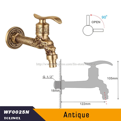 Outdoor Wall Mounted Antique Brass