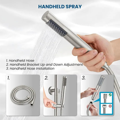 AeroFlow Chrome Outdoor Shower System