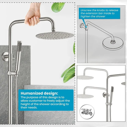 AeroFlow Chrome Outdoor Shower System