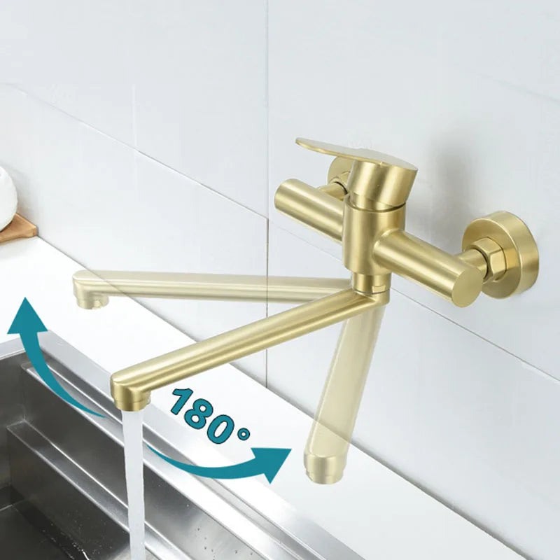 SMPL | Wall Mount 304 Stainless Steel Kitchen Sink Faucet