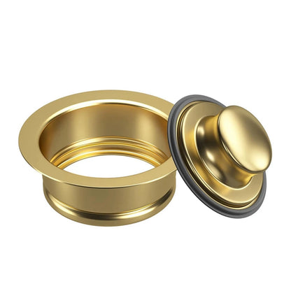 Gold Garbage Disposal Flange And Stopper, Universal Flange Fit