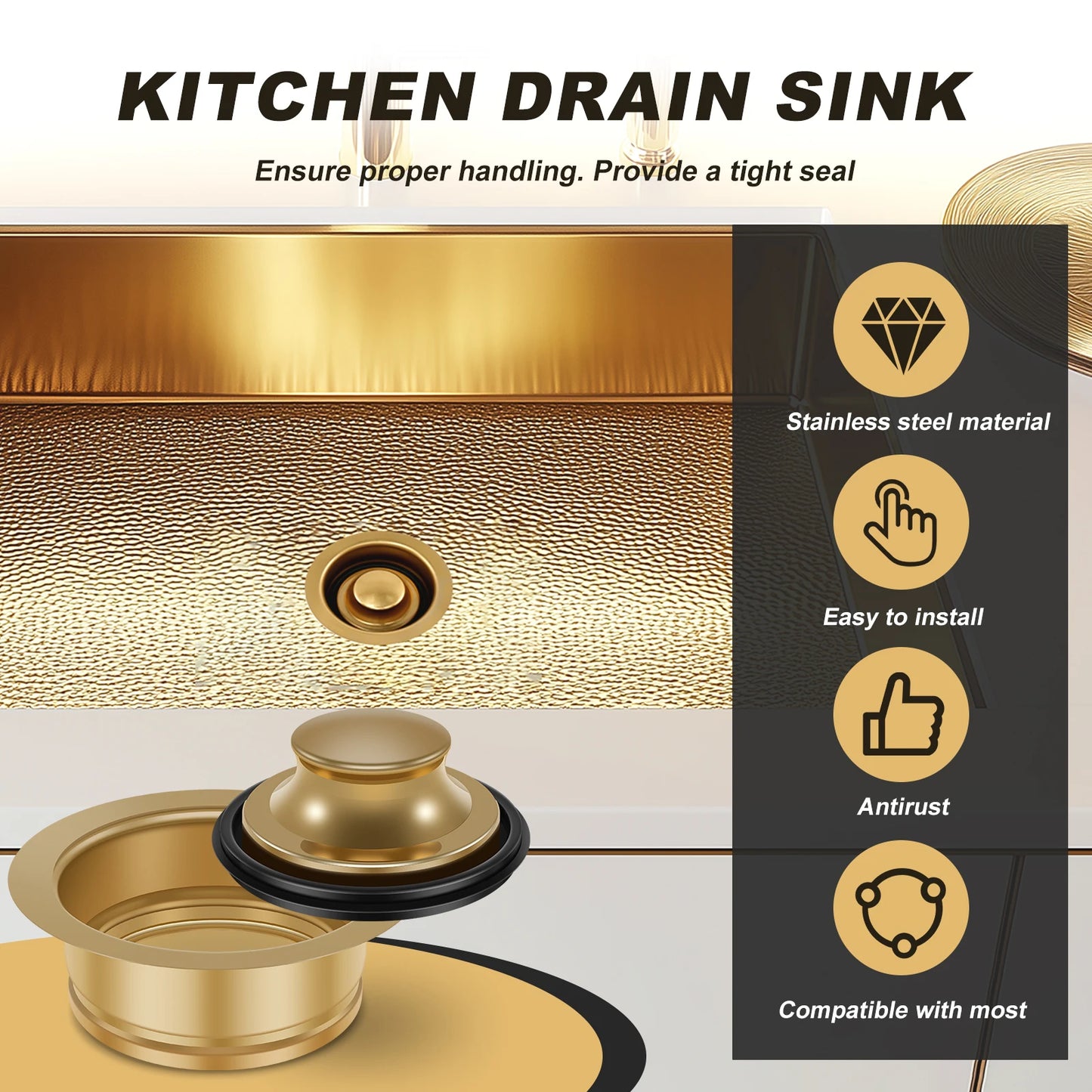 Sink Garbage Disposal Flange Versatile Sturdy Sink Stopper Stainless