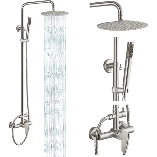 AeroFlow Chrome Outdoor Shower System