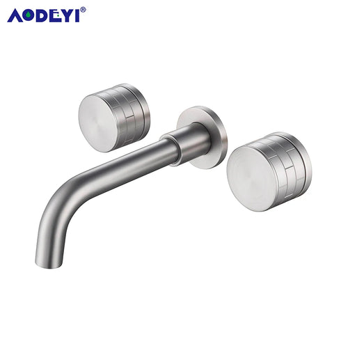 Double Lever Wall Mount Sink Faucet