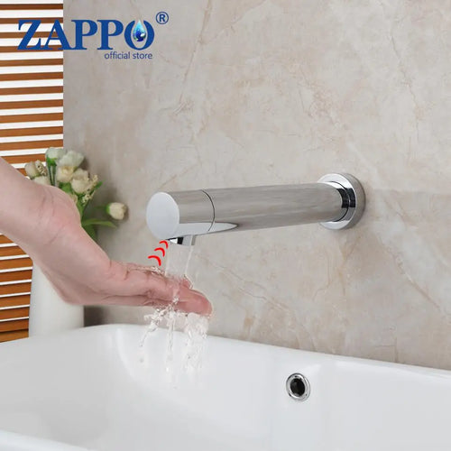 ZAPPO |Wall Mount Bathroom Sink Faucet Featuring Tap Technology