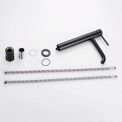 Niore Curve – Matte Black Single Hole Bathroom Faucet