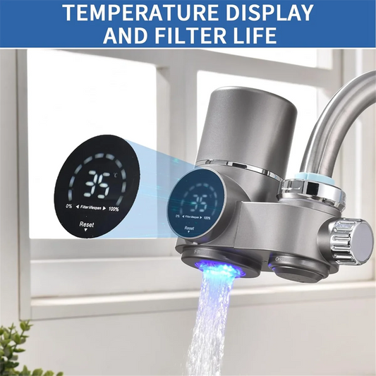 Faucet Mount Water Purifier Featuring LED Display