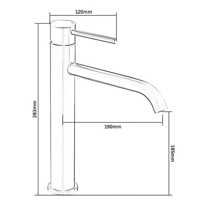 Niore Curve – Matte Black Single Hole Bathroom Faucet