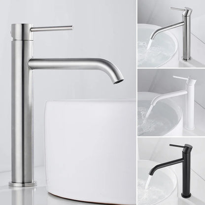 Niore Curve – Matte Black Single Hole Bathroom Faucet