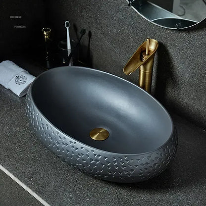 Nordic Style Oval Vessel Sink