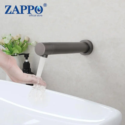 ZAPPO |Wall Mount Bathroom Sink Faucet Featuring Tap Technology