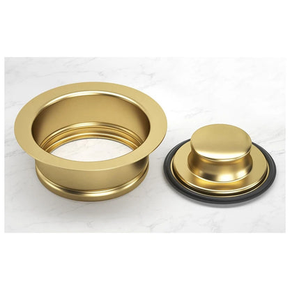 Gold Garbage Disposal Flange And Stopper, Universal Flange Fit